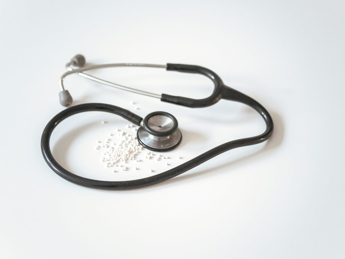 Close up shot of a doctors tool.