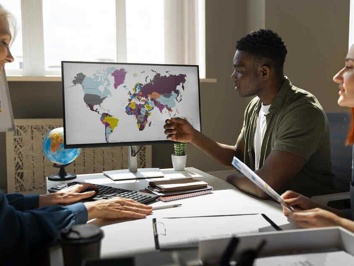 Global marketing campaign visuals with multilingual text highlighting customer engagement and brand loyalty.